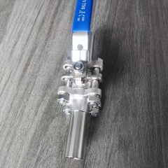 Custom Hot Sale High Quality Stainless Steel 304 316 3PCS Long Butt Weld End Ball Valve