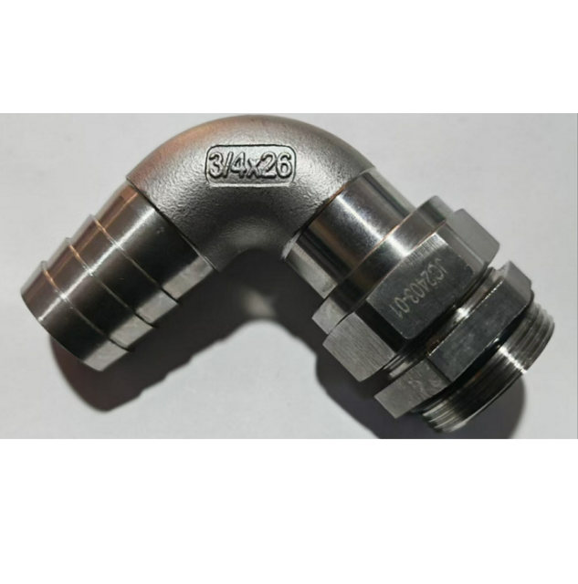 Custom Stainless Steel 304 316 316L Hose Elbow Union with Nut