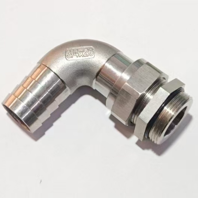 Custom Stainless Steel 304 316 316L Hose Elbow Union with Nut