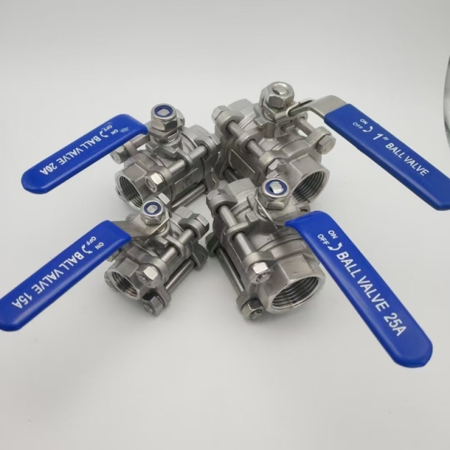 Custom Hot Sale High Quality Stainless Steel 304 316 3PCS Threaded Ball Valve