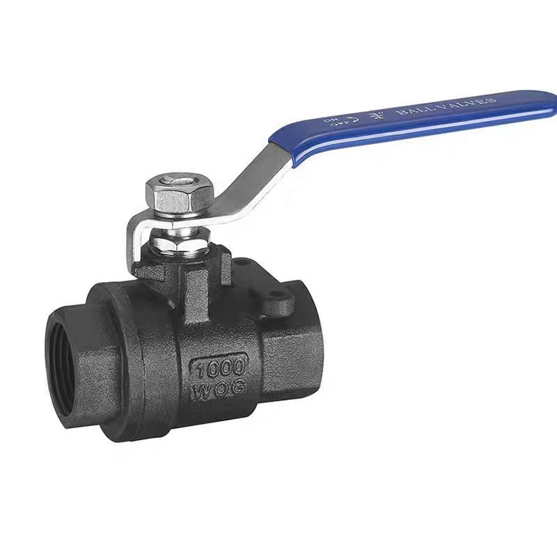 Custom Good Quality Carbon Steel Threaded 2PCS Ball Valve