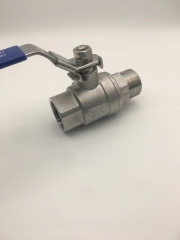 stainless steel 304 316 male and female threaded 2 PC ball valve S.S.M/F 2PC ball valve