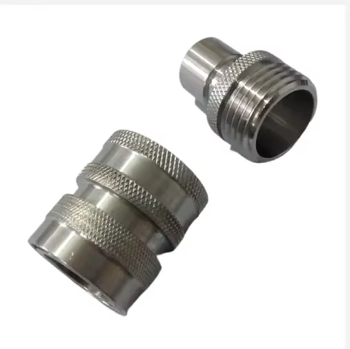 Custom CNC Machining SS304 Female Threaded GHT Quick Disconnect Fitting Quick Connector Garden Hose Thread Non-Return Snap-in Connector