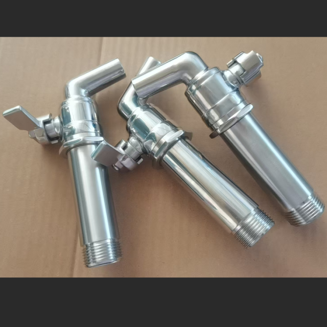 Stainless Steel 304 Beer Tap – 3/8", 1/2", 3/4", 1" Brewing Ball Valve Faucet Spigot with Quick Disconnect Fittings