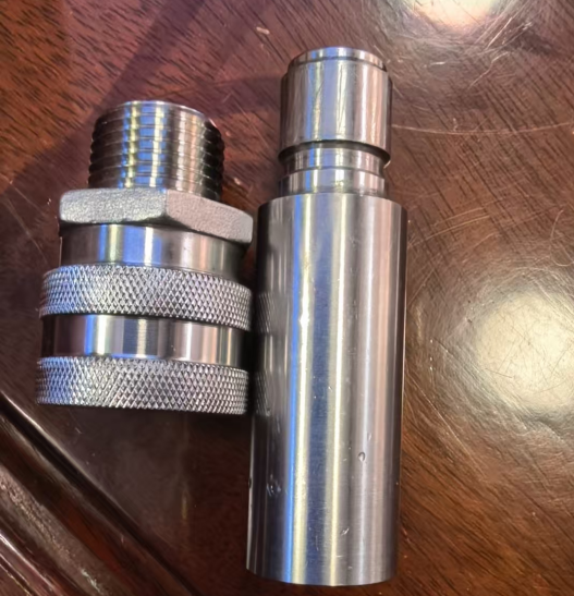 Custom SS304/316 Double Self-Sealing Hydraulic Quick Disconnect Plug | NPT Threaded Homebrew Fittings with One-Way Check Valve Cores