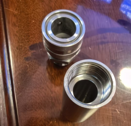 Custom SS304/316 Double Self-Sealing Hydraulic Quick Disconnect Plug | NPT Threaded Homebrew Fittings with One-Way Check Valve Cores