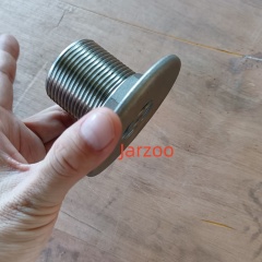 SS304 Pressure Barrel Fitting with Flanged Locking Nut for Water & Chemical Tanks
