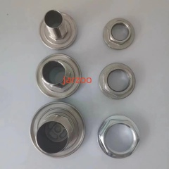 SS304 Pressure Barrel Fitting with Flanged Locking Nut for Water & Chemical Tanks