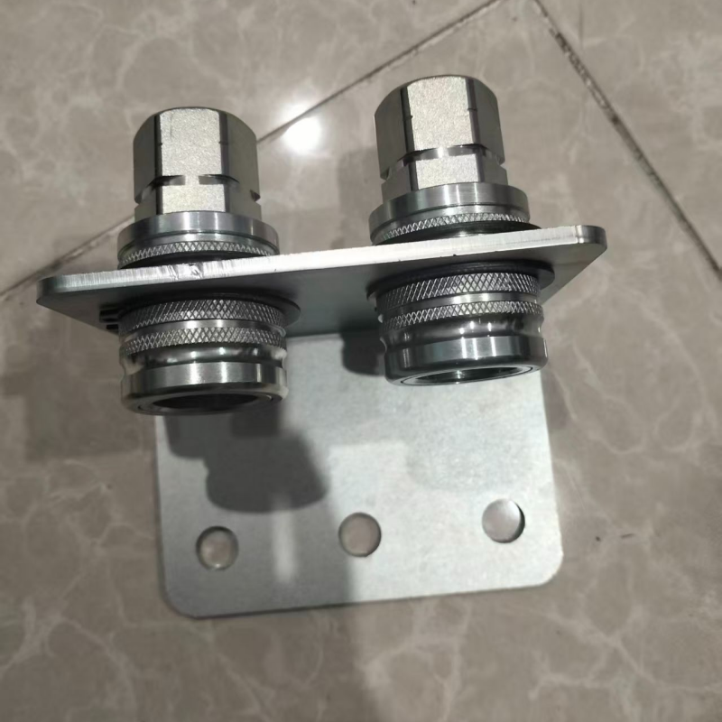 Custom SS304/316 Double Self-Sealing Hydraulic Quick Disconnect Plug | NPT Threaded Homebrew Fittings with One-Way Check Valve Cores