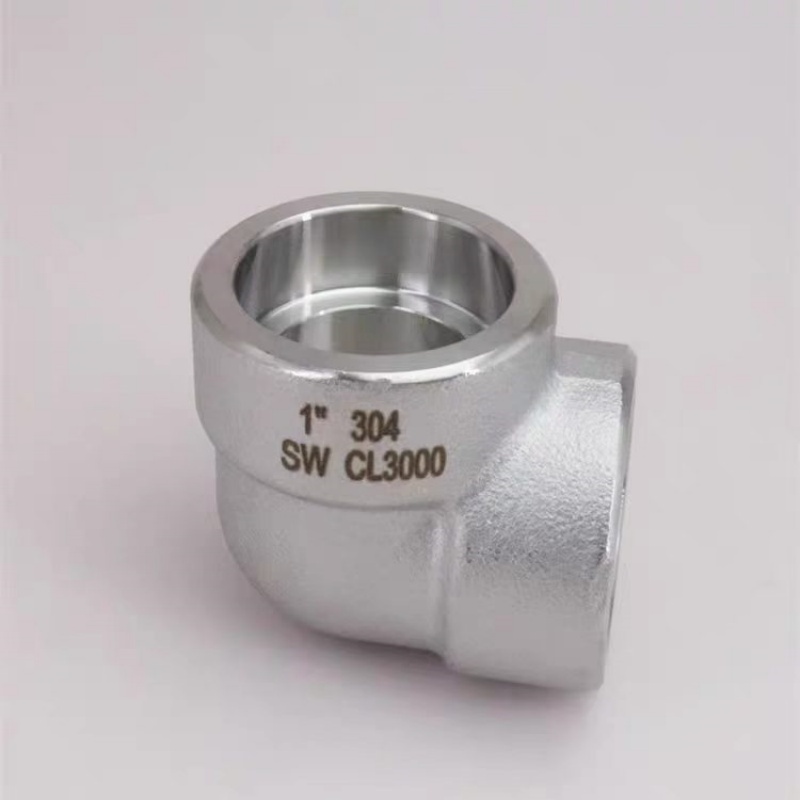 SS304 SS316 Stainless Steel 90 Degree Socket Weld Elbow Pipe Fitting