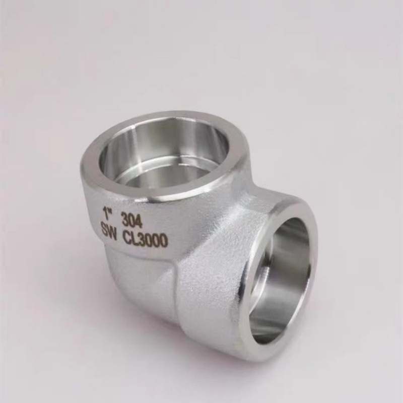 SS304 SS316 Stainless Steel 90 Degree Socket Weld Elbow Pipe Fitting