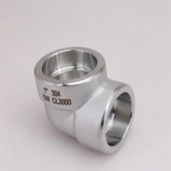 SS304 SS316 Stainless Steel 90 Degree Socket Weld Elbow Pipe Fitting