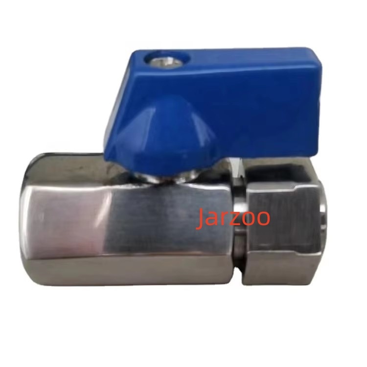 Custom 304 316 Stainless Steel Mini Ball Valve Female Thread & Compression Ferrule End