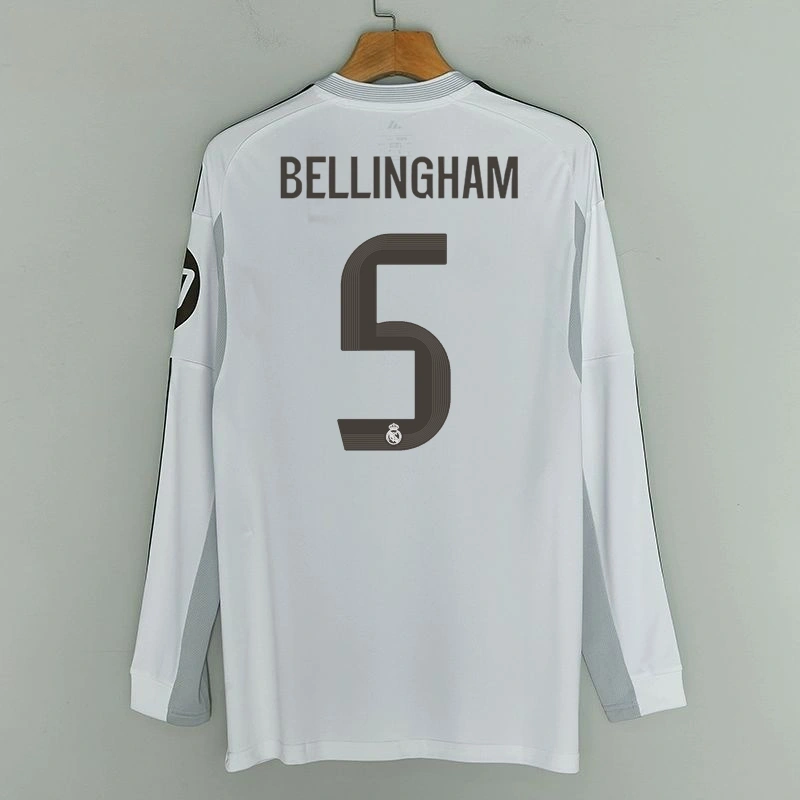 2025-26 REAL MADRID HOME LONG SLEEVE JERSEY