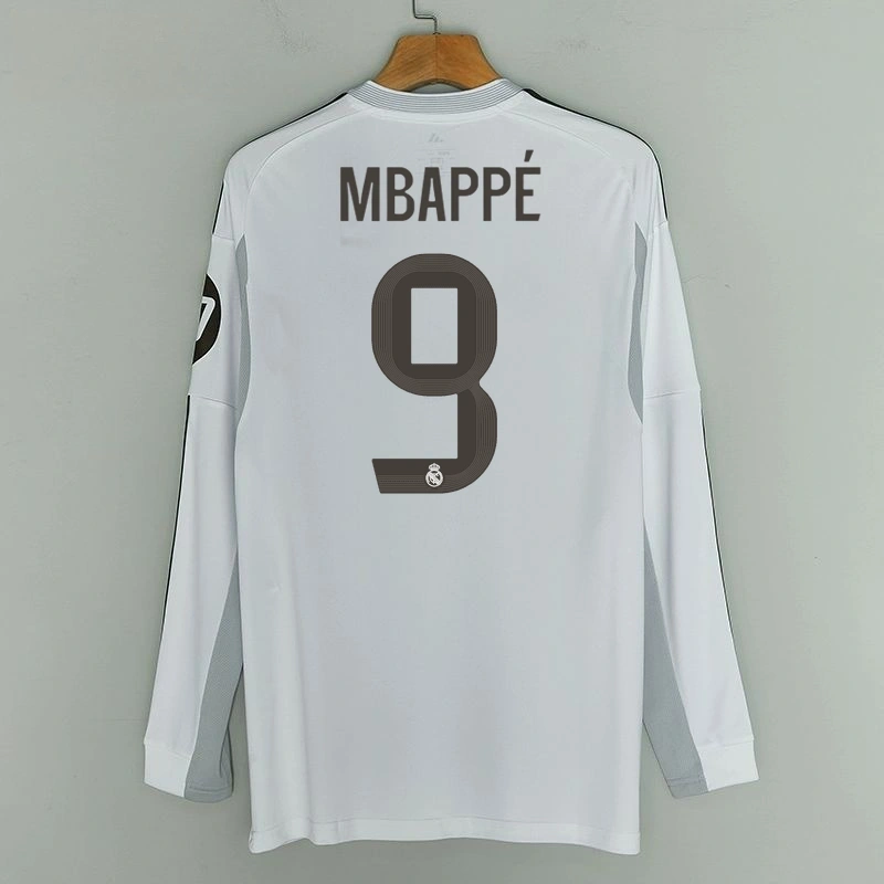 2025-26 REAL MADRID HOME LONG SLEEVE JERSEY
