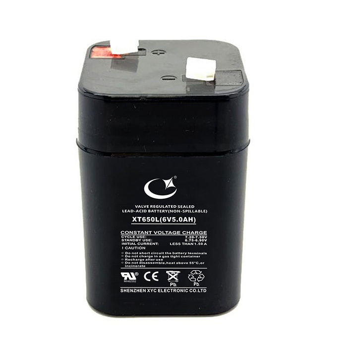 6V 5AH SLA Spring Terminal Sealed Lead Acid Battery for Lantern Flashlight