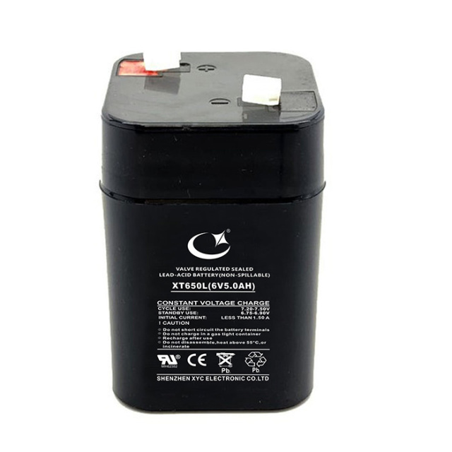 6V 5AH SLA Spring Terminal Sealed Lead Acid Battery for Lantern Flashlight