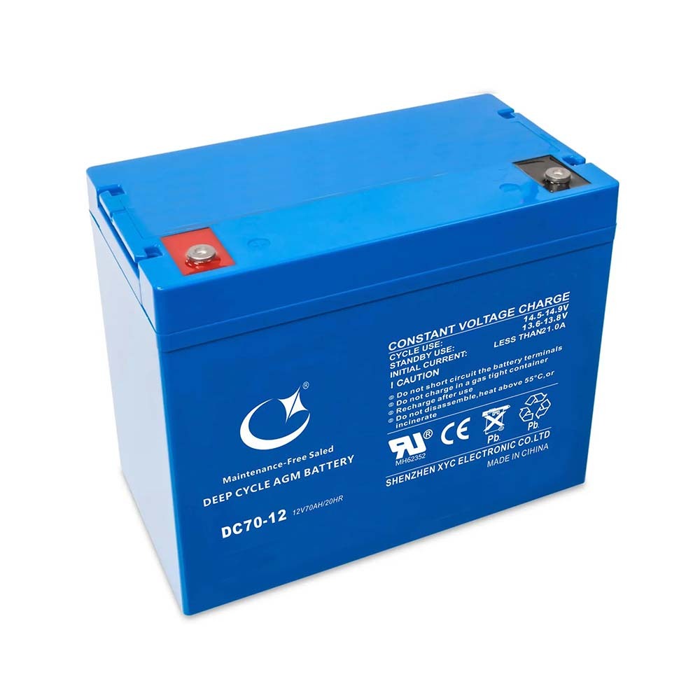 DC70-12 12V Deep Cycle AGM Battery 70AH