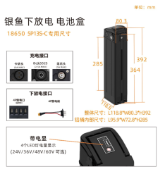 48v 10ah EBike lithium ion battery pack silver fish