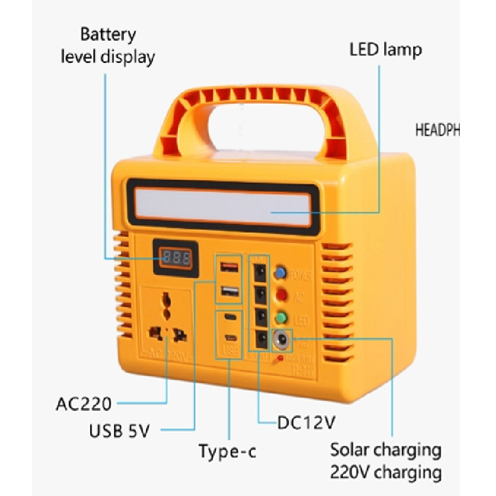 150W Portable Power Station, Outdoor Emergency Backup Power Supply