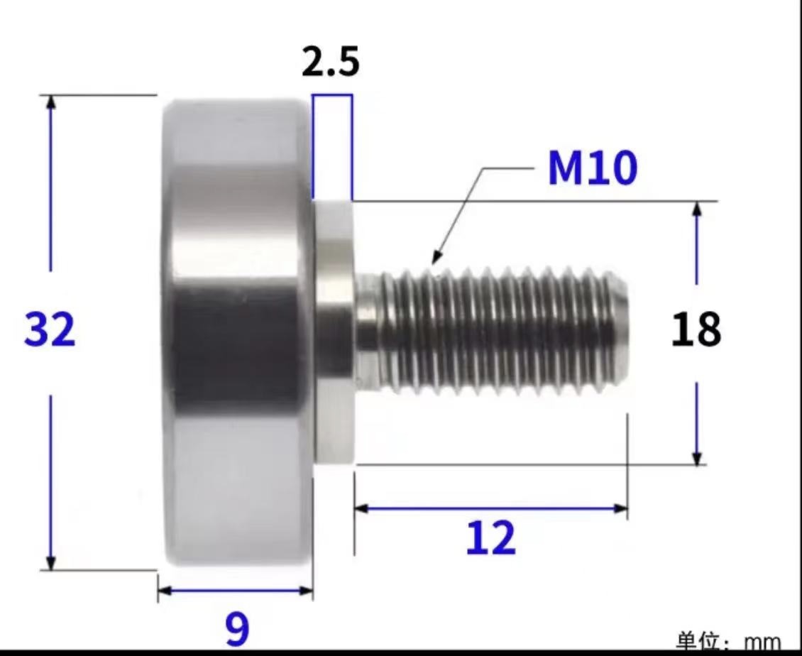 External Thread Bearing with Screw Stainless Steel Bearing