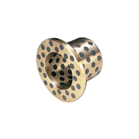 Plain bearing bushes with flange / brass / solid lubricant, axial design / SPFG