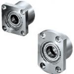 Bearing housings / flange selectable / counterbore / retaining ring / double deep groove ball bearing / material selectable / coating selectable