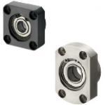 Bearing housings / flange selectable / counterbore, internal thread / retaining ring / double deep groove ball bearing / steel, stainless steel / black oxided, nickel-plated