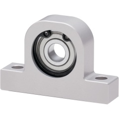 Bearing housings / T-shape / through hole / circlip / deep groove ball bearing / aluminium / anodised