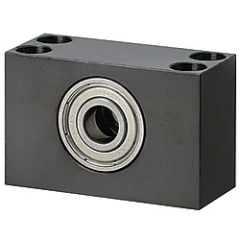 Bearing housings / block shape / counterbore / double deep groove ball bearing / steel / black oxided, nickel-plated