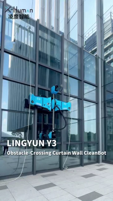 Y3 - Obstacle-Crossing Curtain Wall CleanBot