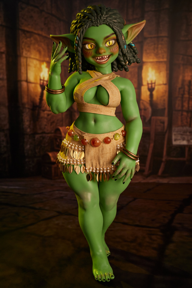Goblin Girl Mini Sex Doll Si70 AT Kaela(Green) | Climax Doll