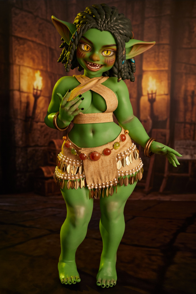 Goblin Girl Mini Sex Doll Si70 AT Kaela(Green) | Climax Doll