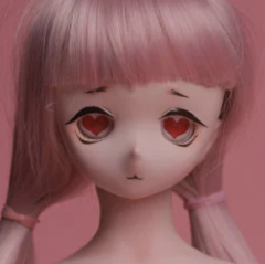 Light pink long straight hair