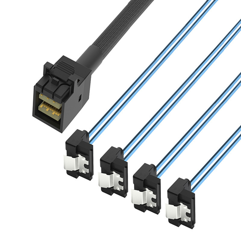 HD Mini SAS SFF-8643 STR — 4SATA RA