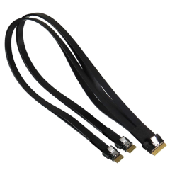 Кабели Micro SATA|Slimline SAS (SFF-8654) 8i на 4i 2-портовый Y-кабель