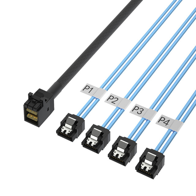 Internal HD Mini SAS SFF-8643 to 4x SATA Cable
