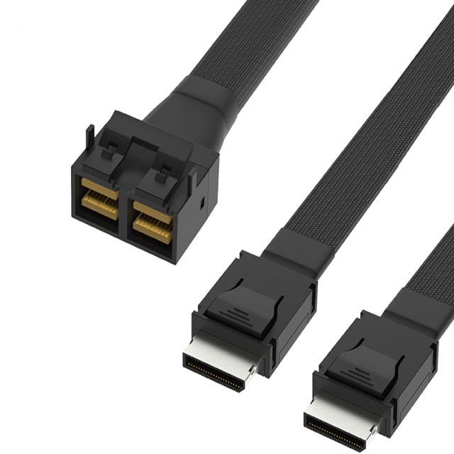 Кабель MINI SAS SFF 8643 8i на 2x SFF 8611 Oculink