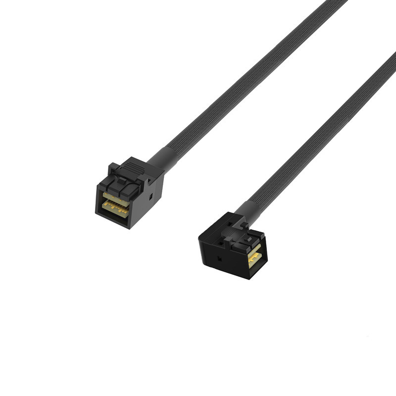 MINISAS SFF8643 to MINISAS SFF8643 Right 90°Angle