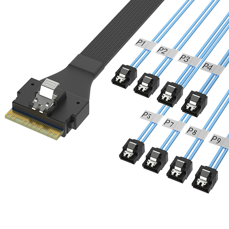 SlimSAS SFF8654 8i para 8*SATA