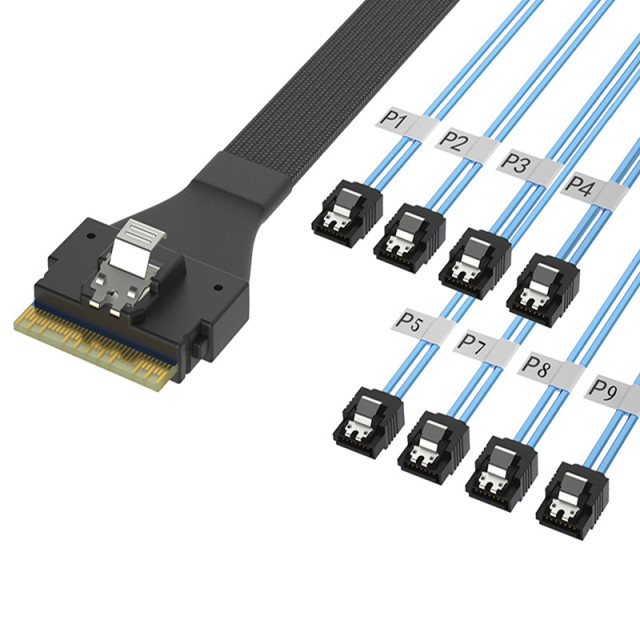 SlimSAS SFF8654 8i para 8*SATA
