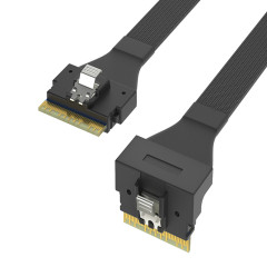 SlimSAS SFF8654 to SlimSAS SFF8654 90°