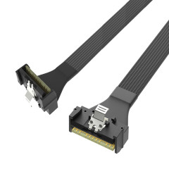 كابل SlimSAS SFF8654 إلى SlimSAS SFF8654 بزاوية قائمة