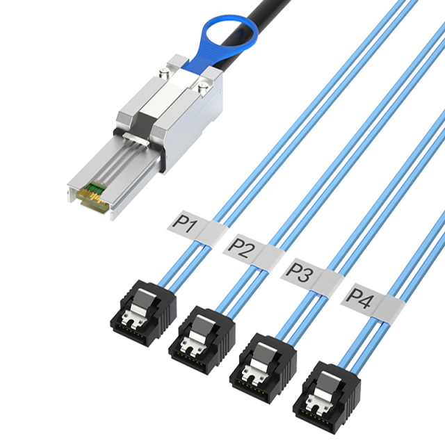 كابل خارجي Mini SAS SFF8088 إلى 4*SATA