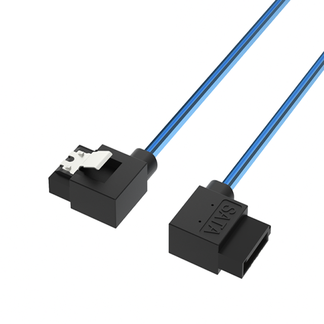 كابل SATA 7 سنون أنثى إلى أنثى، 2 × زاوية 90 درجة