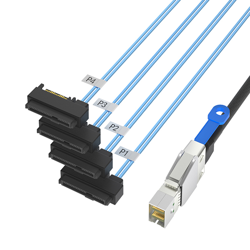 Mini SAS externo SFF-8644 a SAS 4 x SFF-8482