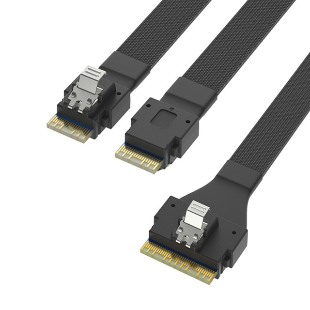 SlimSAS SFF8654 8i إلى 2*SlimSAS SFF8654