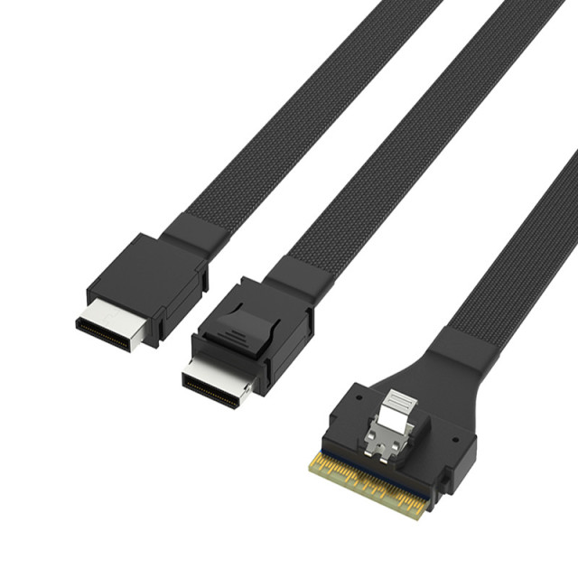 SlimSAS SFF8654 para 2*Oculink SFF8611