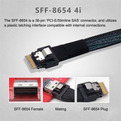 Oculink SFF8611 to Slim SAS SFF8654 Cable