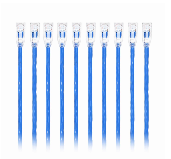7ft (2.1m) Cat5e Snagless Unshielded (U/UTP) PVC CM Ethernet Patch Cable, Blue, (10pcs/pack)